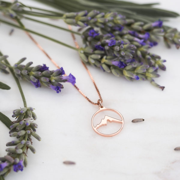 Berg Halskette Rose gold