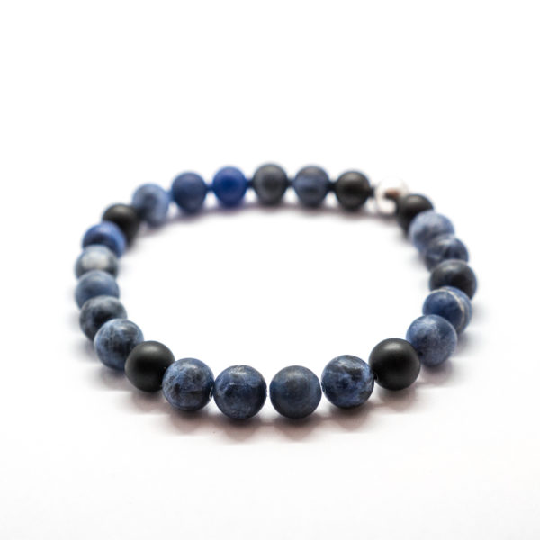 Männer Steinarmband Sodalith blau