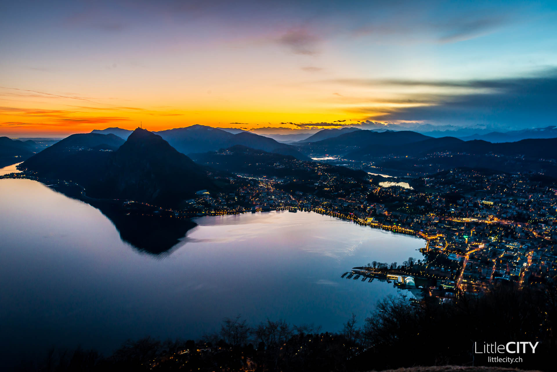 Monte Bré Lugano Sunset View