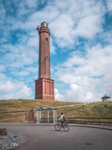 Norderney Reisetipps Leuchtturm mit dem Fahrrad