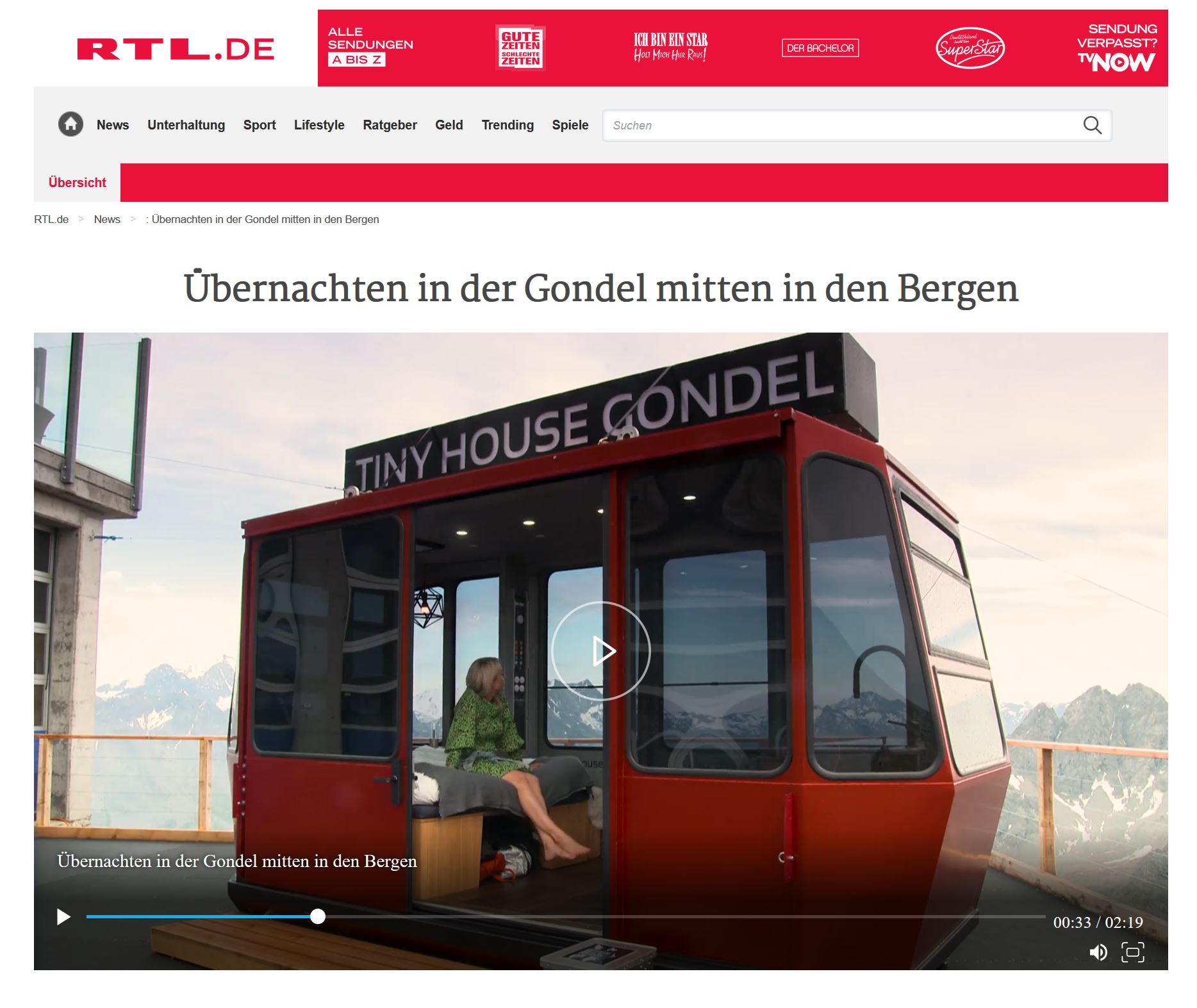 RTL Gondel Schweiz